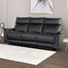 Bienne Sofa Manual Recliner White & Black - California Furniture (Coachella, CA)