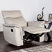 Bienne Recliner Chair White & Black - California Furniture (Coachella, CA)
