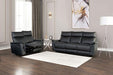 Bienne Sofa Manual Recliner White & Black - California Furniture (Coachella, CA)