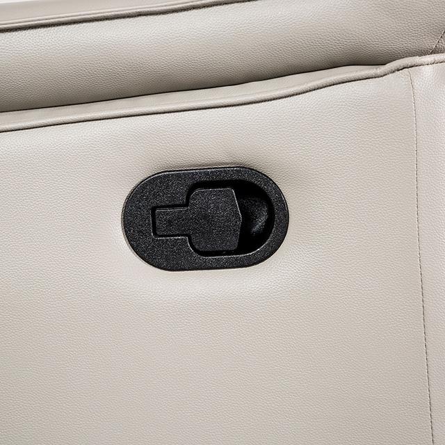 Bienne Sofa Manual Recliner White & Black - California Furniture (Coachella, CA)