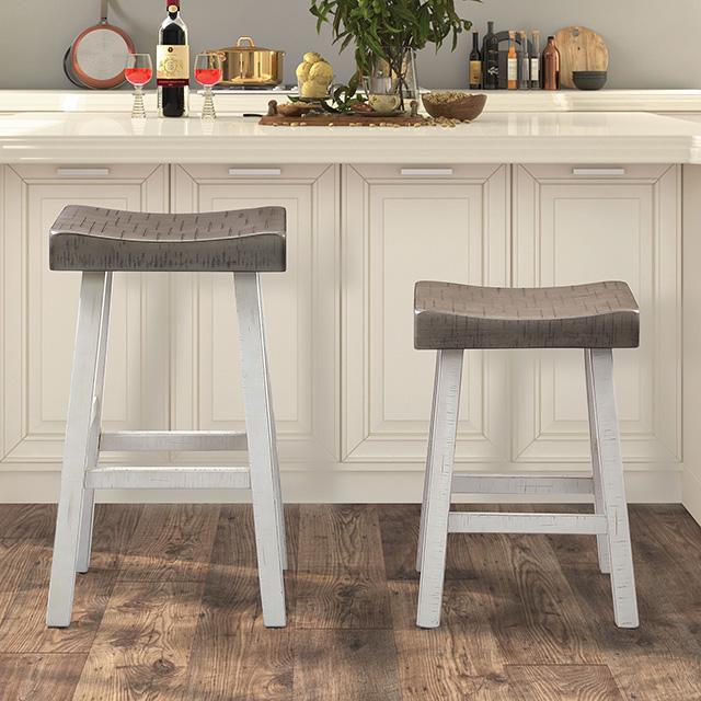 Biasca 24" Stool (2/CTN) White, Brown, & Black - California Furniture (Coachella, CA)