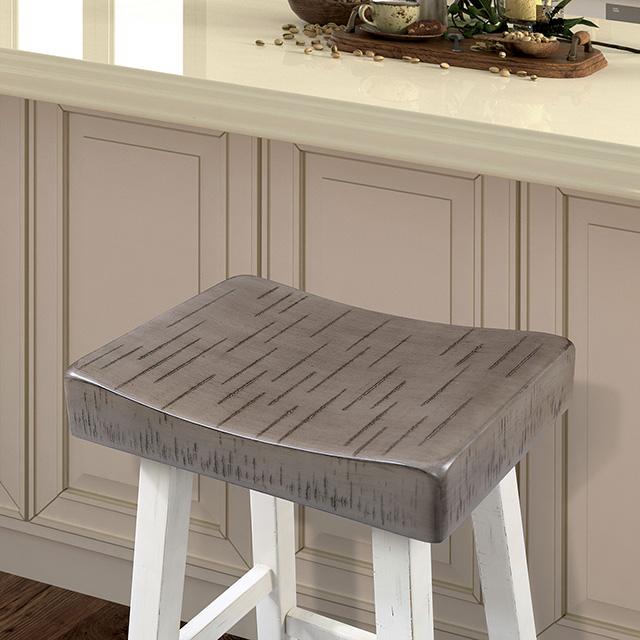 Biasca 24" Stool (2/CTN) White, Brown, & Black - California Furniture (Coachella, CA)