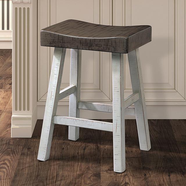 Biasca 24" Stool (2/CTN) White, Brown, & Black - California Furniture (Coachella, CA)