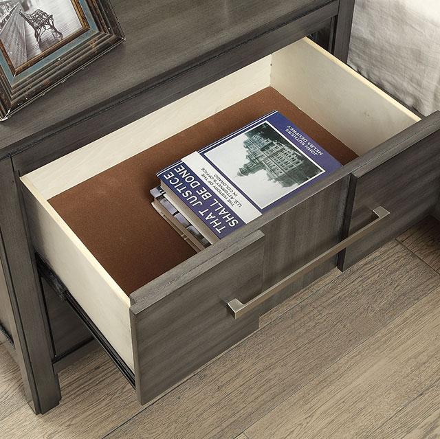 Berenice Espresso Night Stand White, Gray, & Espresso - California Furniture (Coachella, CA)
