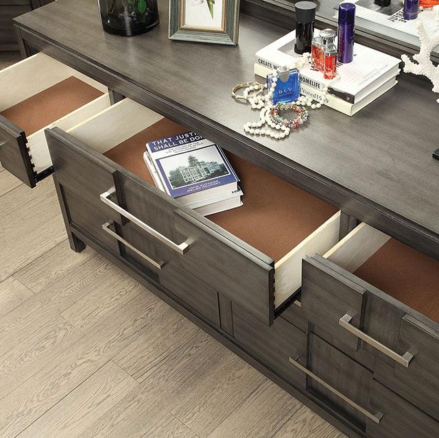 Berenice Espresso Night Stand White, Gray, & Espresso - California Furniture (Coachella, CA)