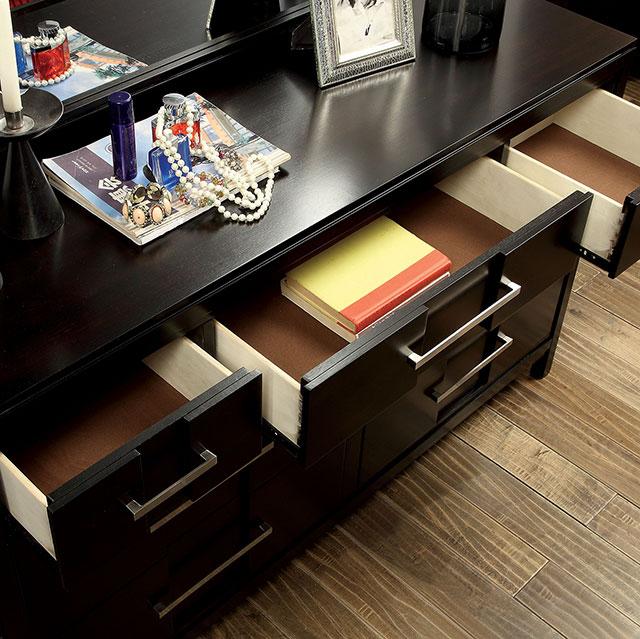 Berenice Espresso Night Stand White, Gray, & Espresso - California Furniture (Coachella, CA)