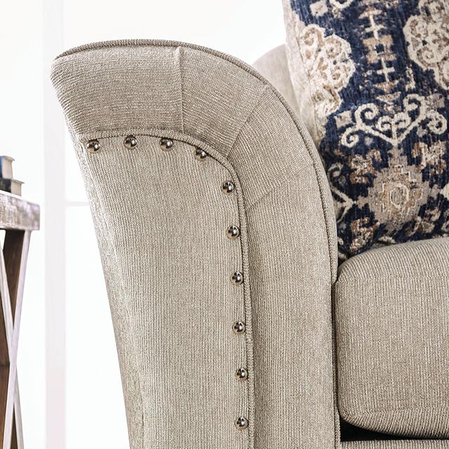 BELSIZE Sofa, Beige/Navy - California Furniture (Coachella, CA)