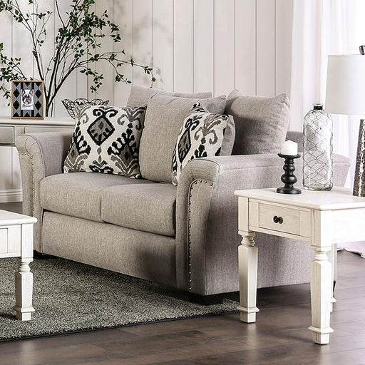 BELSIZE Loveseat Grey, Beige, & Choclate - California Furniture (Coachella, CA)