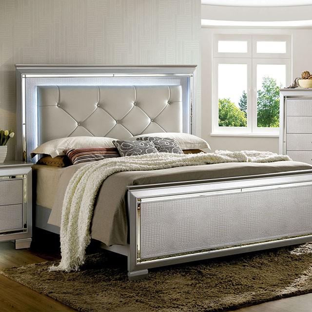 BELLANOVA Silver Cal.King , E.King, & Queen Bed - California Furniture (Coachella, CA)
