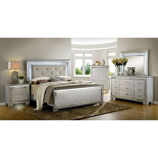 BELLANOVA Silver Cal.King , E.King, & Queen Bed - California Furniture (Coachella, CA)