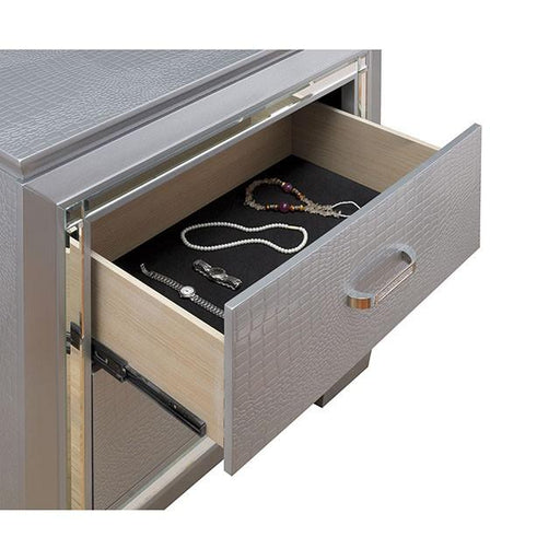 BELLANOVA Silver Night Stand - California Furniture (Coachella, CA)