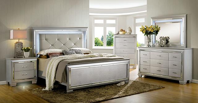 Bellagrand Bed Oak, Silver & Black - California Furniture (Coachella, CA)
