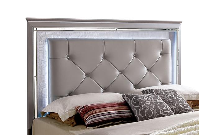 Bellagrand Bed Oak, Silver & Black - California Furniture (Coachella, CA)