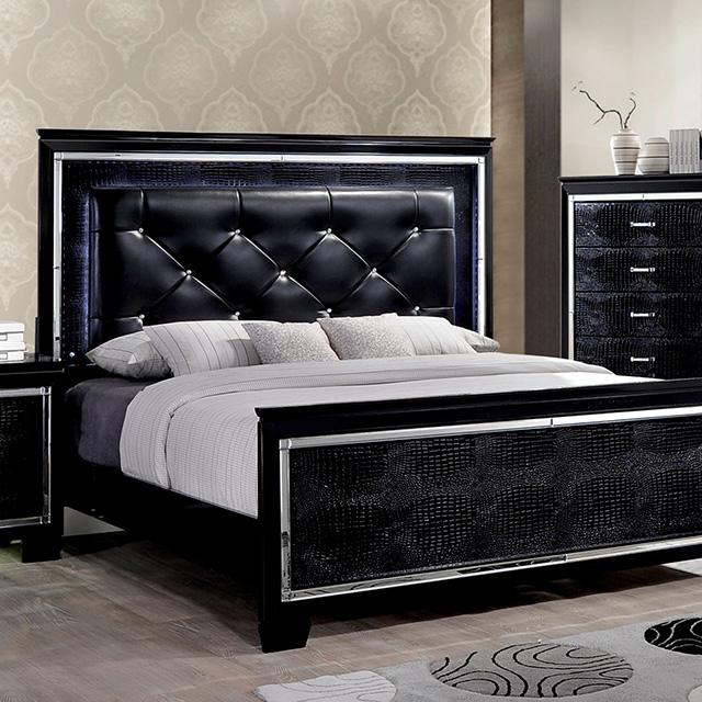 Bellagrand Bed Oak, Silver & Black - California Furniture (Coachella, CA)