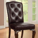 Bellagio Brown Cherry/Pattern Leatherette Side Chair (2/CTN) - California Furniture (Coachella, CA)