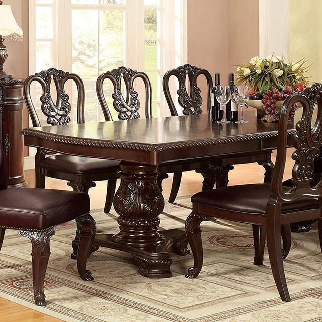 Bellagio Brown Cherry Dining Table w/ 2 Leaves - California Furniture (Coachella, CA)