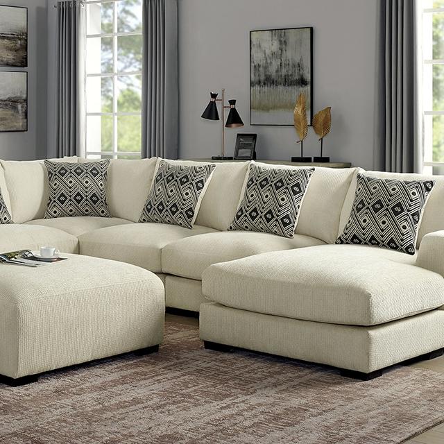 Kaylee U-Sectional w/ Right Chaise + Ottoman - California Furniture (Coachella, CA)