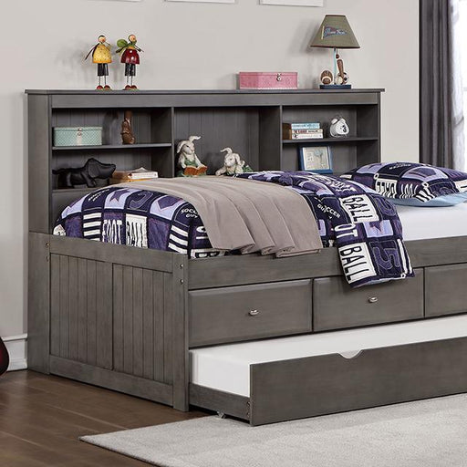 TIBALT Twin DayBed w/ Trundle, Dark Gray - California Furniture (Coachella, CA)