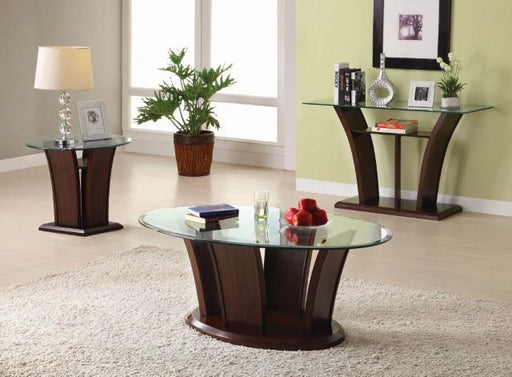 MANHATTAN IV Dark Cherry End Table, Brown Cherry - California Furniture (Coachella, CA)