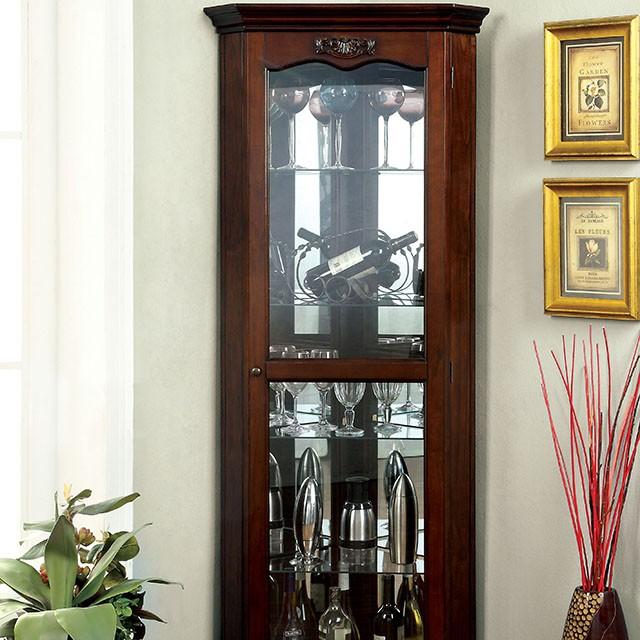 ORTLEY Walnut Curio - California Furniture (Coachella, CA)