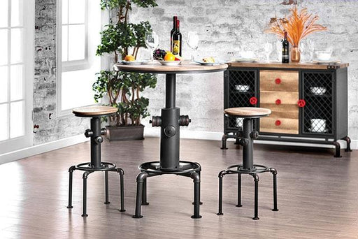 Foskey Antique Black Bar Stool (2/CTN) - California Furniture (Coachella, CA)
