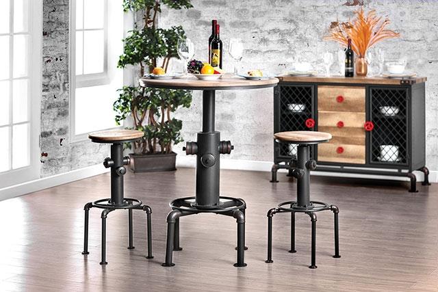 Foskey Antique Black Bar Stool (2/CTN) - California Furniture (Coachella, CA)
