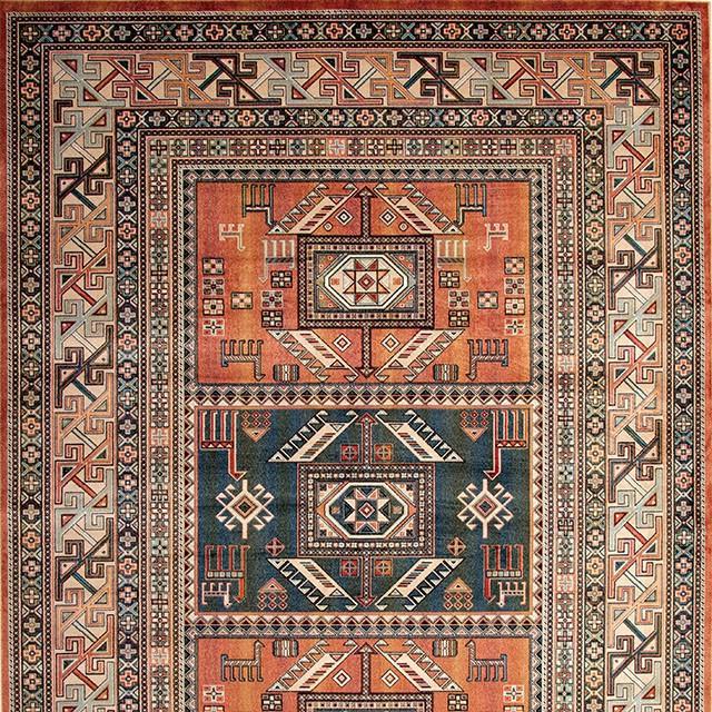 Mortsel Orange/Multi 5'3" X 7'6" Area Rug - California Furniture (Coachella, CA)