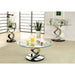 NOVA Satin Plated/Black Sofa Table - California Furniture (Coachella, CA)