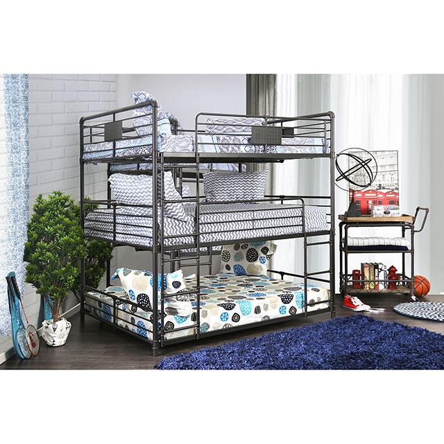 Olga I Antique Black Full/Full Bunk Bed - California Furniture (Coachella, CA)