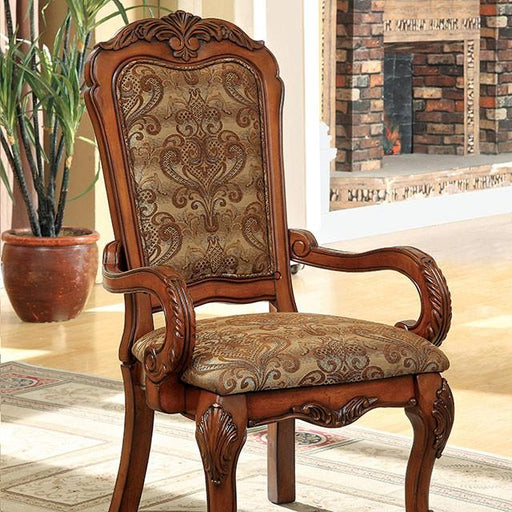 Medieve Antique Oak Arm Chair (2/CTN) - California Furniture (Coachella, CA)
