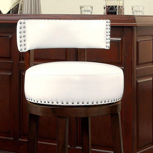 SHIRLEY Dark Oak/White 29" Bar Stool - California Furniture (Coachella, CA)
