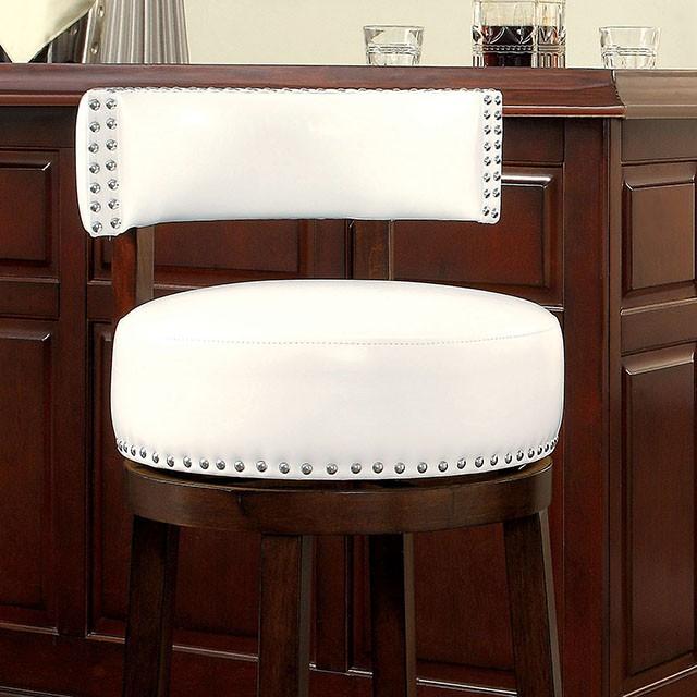 SHIRLEY Dark Oak/White 29" Bar Stool - California Furniture (Coachella, CA)