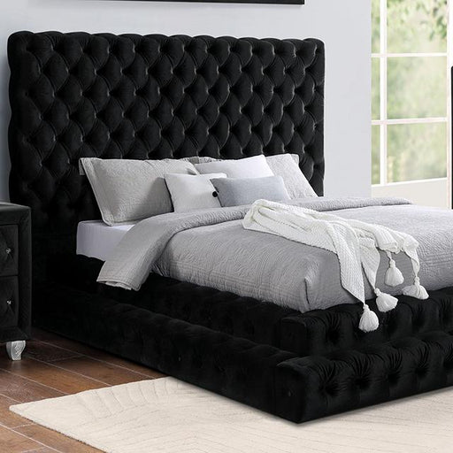 STEFANIA E.King & Queen Bed, Black & Gray - California Furniture (Coachella, CA)