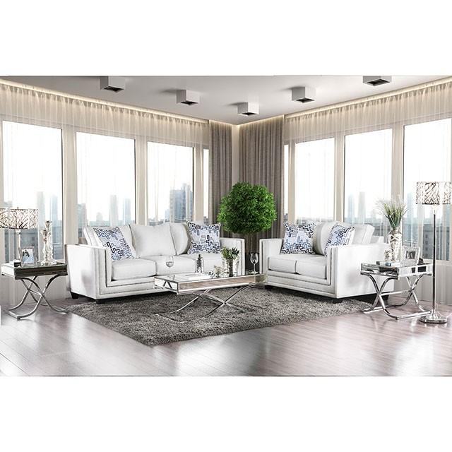 Ilse Off-White/Blue Sofa - California Furniture (Coachella, CA)