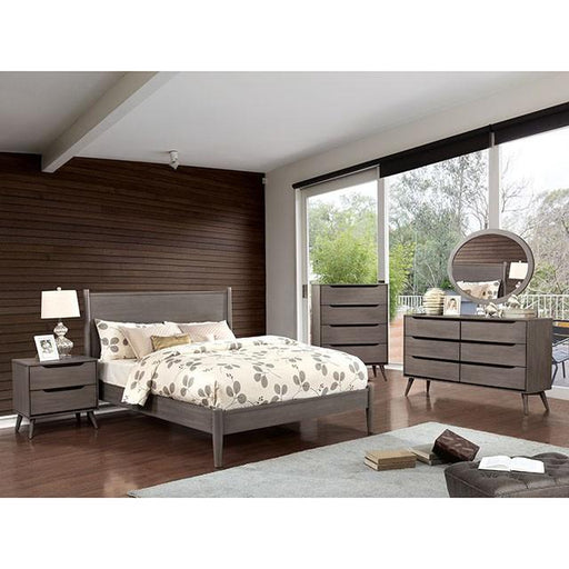 LENNART I Gray & Oak Full Twin Bed - California Furniture (Coachella, CA)
