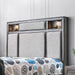DAPHNE Gray Cal.King, E.King & Queen Bed - California Furniture (Coachella, CA)
