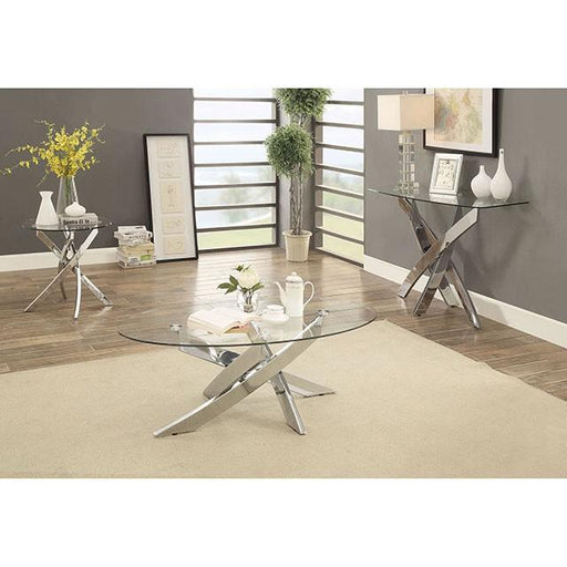 LAILA Chrome Sofa Table - California Furniture (Coachella, CA)
