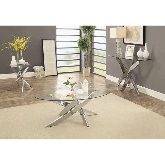 LAILA Chrome Sofa Table - California Furniture (Coachella, CA)