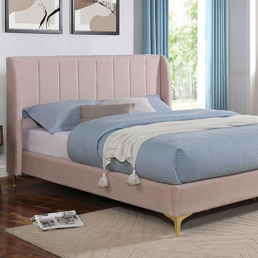 PEARL Full, Queen, & Twin Bed, Light Pink - California Furniture (Coachella, CA)