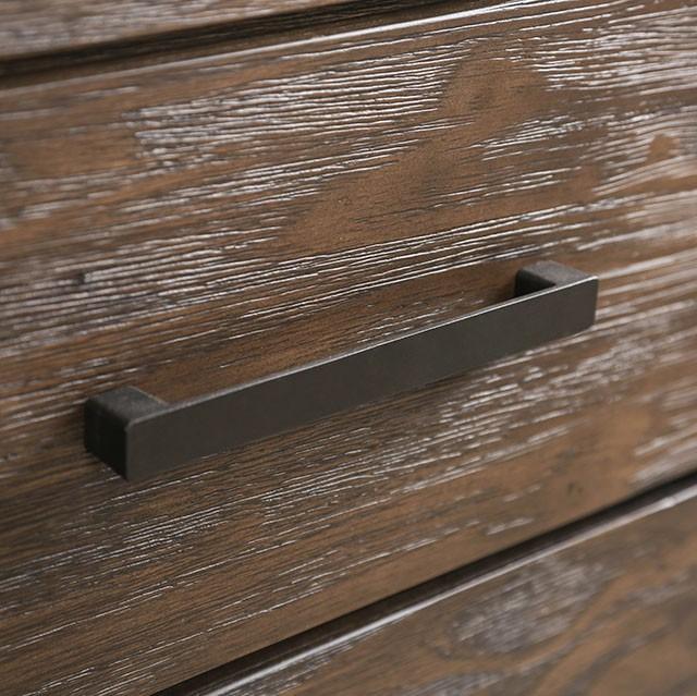 Rexburg Wire-Brushed Rustic Brown Night Stand - California Furniture (Coachella, CA)