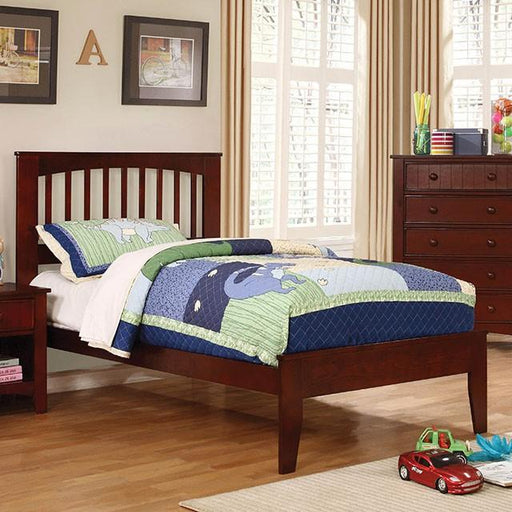 Pine Brook Cherry & White Full Bed - California Furniture (Coachella, CA)