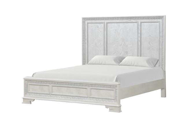 Stella Mia 4 Pc 5 Pc Queen Bedroom Set White - California Furniture (Coachella, CA)