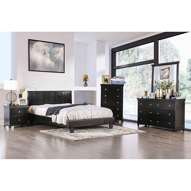 Evans E.King & Cal.King Bed Espressso, White, & Camel - California Furniture (Coachella, CA)