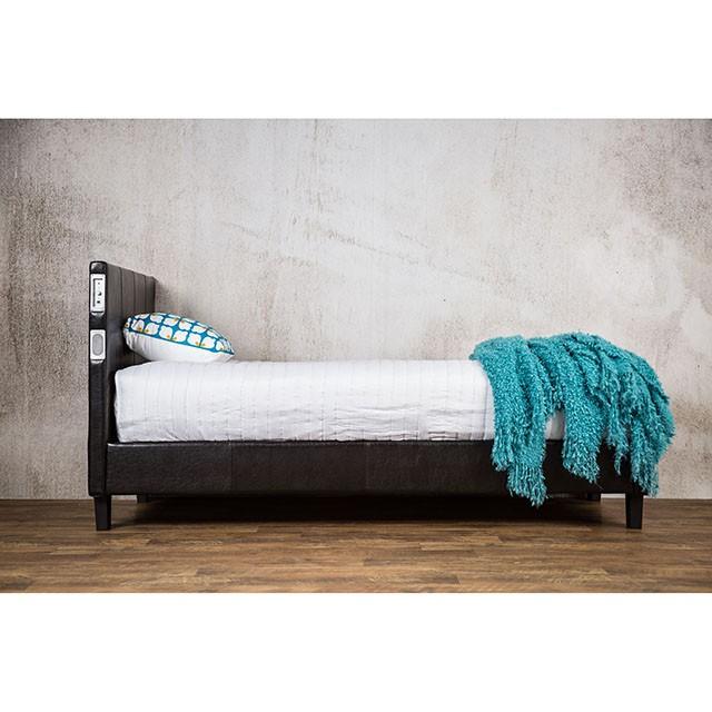 Evans E.King & Cal.King Bed Espressso, White, & Camel - California Furniture (Coachella, CA)
