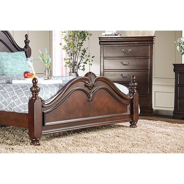 Mandura Cherry Queen Bed - California Furniture (Coachella, CA)