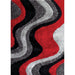 Vancouver Black/Gray/Red 5' X 7' Area Rug - California Furniture (Coachella, CA)