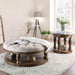 Mika Antique Oak Coffee Table w/ Cushion Top - California Furniture (Coachella, CA)