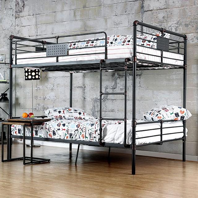Olga I Antique Black Full/Full Bunk Bed - California Furniture (Coachella, CA)