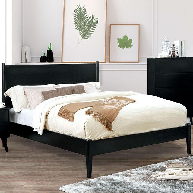 LENNART II Black & White Cal.King, E.King, Full, Queen, Twin Bed - California Furniture (Coachella, CA)