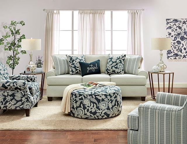 PORTHCAWL Accent Chair, Stripe - California Furniture (Coachella, CA)